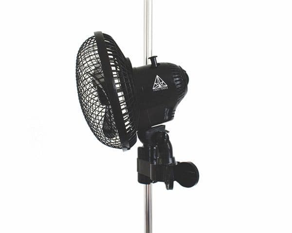 Jetzt ansehen Treez Tools Grow Tent Ventilator | Kompakter Clip-On Ventilator für Grow Tents | Einstellbarer Luftstrom mit 2 Geschwindigkeiten | Oszillationsfunktion | Schwarz