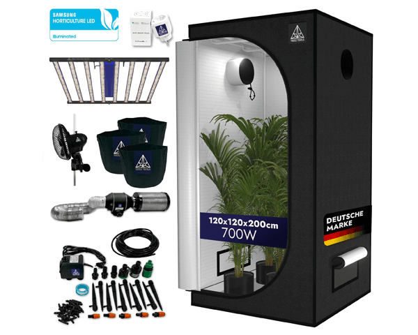 Jetzt ansehen Treez Tools Komplettes Grow Set Groß – Komplettes Indoor-Grow-Kit mit Grow-Zelt, LED-Beleuchtung, Belüftungssystem und Zubehör