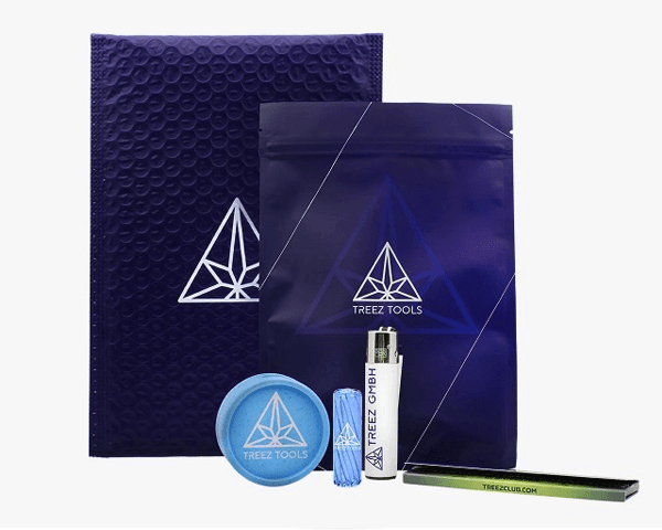 Jetzt ansehen Treez Tools 420 Smoke Set 4-in-1 mit Papers, Grinder und Feuerzeug (Blau)