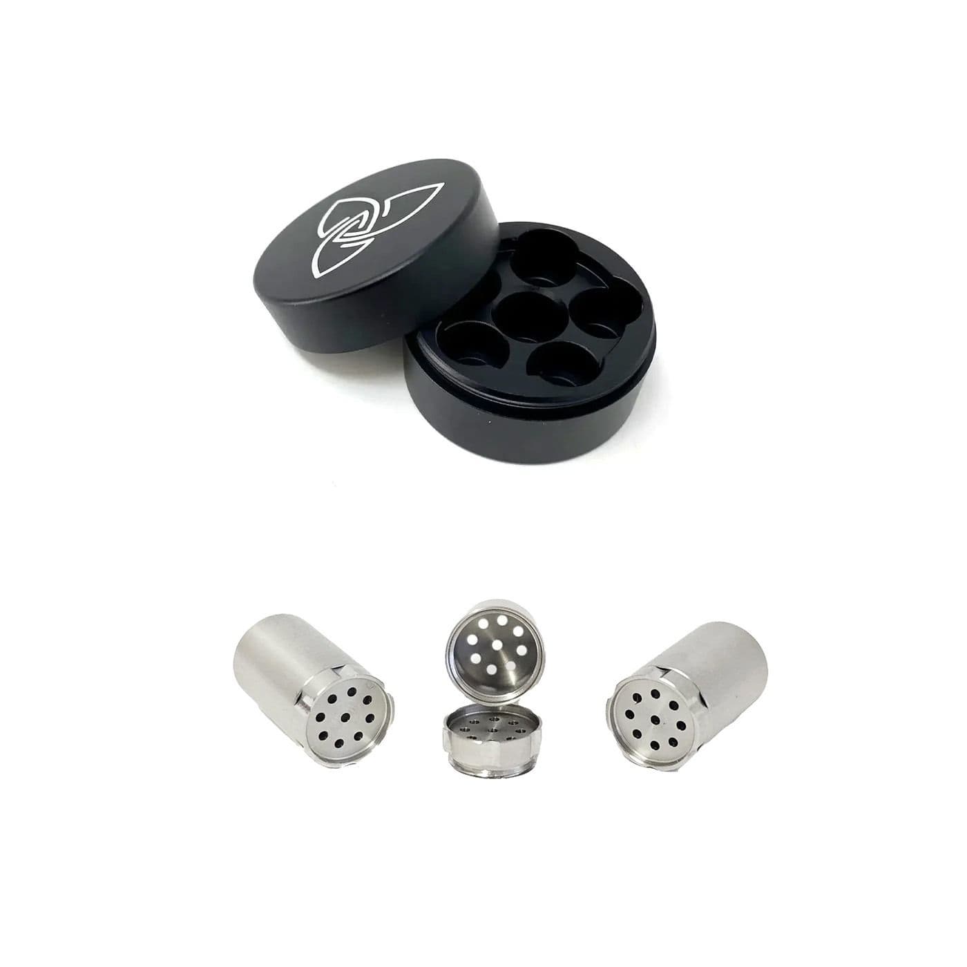 Jetzt ansehen Dosier-Kapselmagazin Bundle - inkl. 6 Kapseln für Kräuter aus Edelstahl - für Stilus Mini & Stilus Pro Konduktion