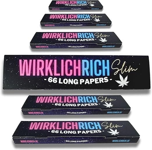 Jetzt ansehen 6x 66 WirklichRich® Long Papers ungebleicht | 6 Heftchen je 66 King Size Blättchen