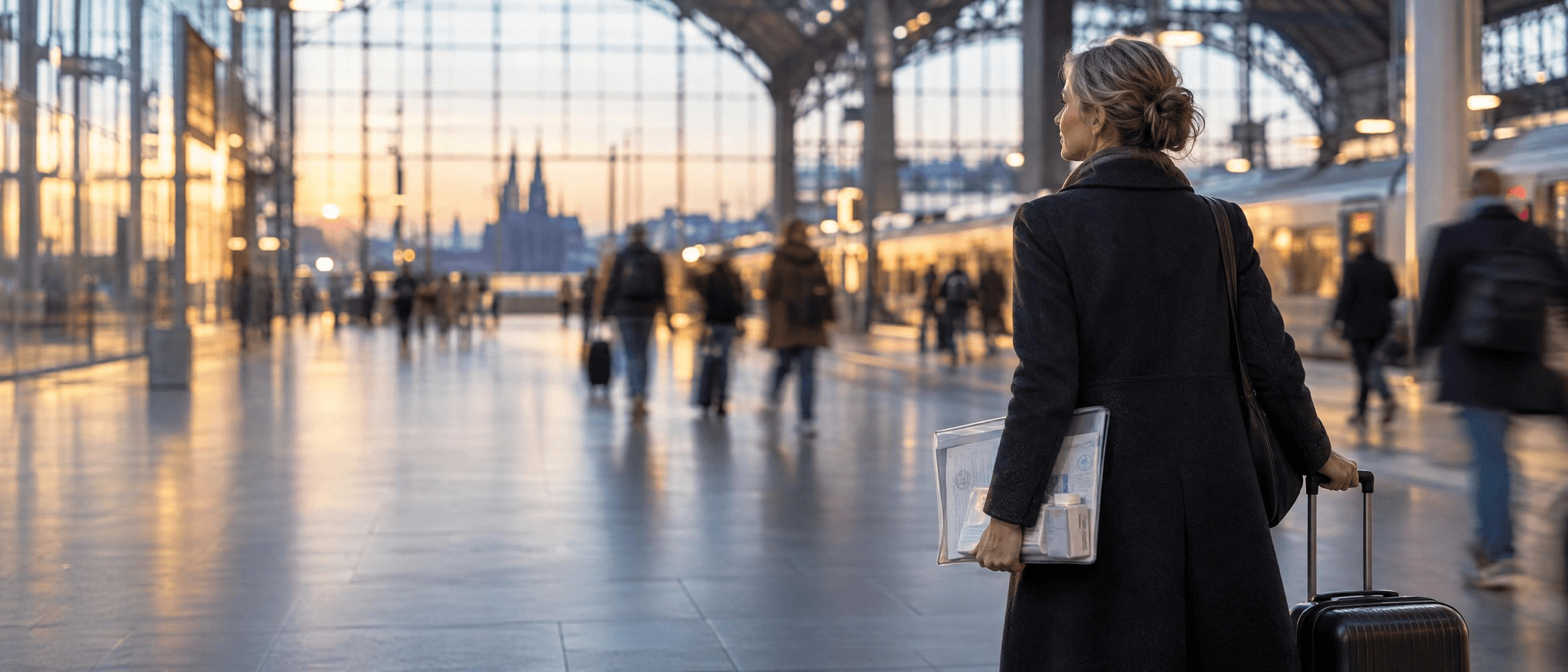 Mit medizinischem Cannabis auf Reisen: Gute Vorbereitung und die richtigen Unterlagen sorgen für einen entspannten Start am Bahnhof.