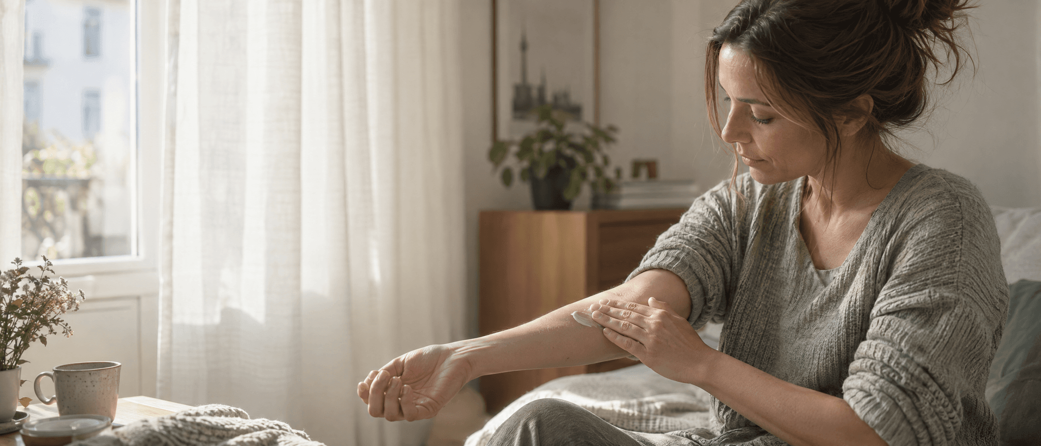 Pflege im Alltag: Cannabinoide werden bei Neurodermitis vor allem in Cremes und Salben untersucht.