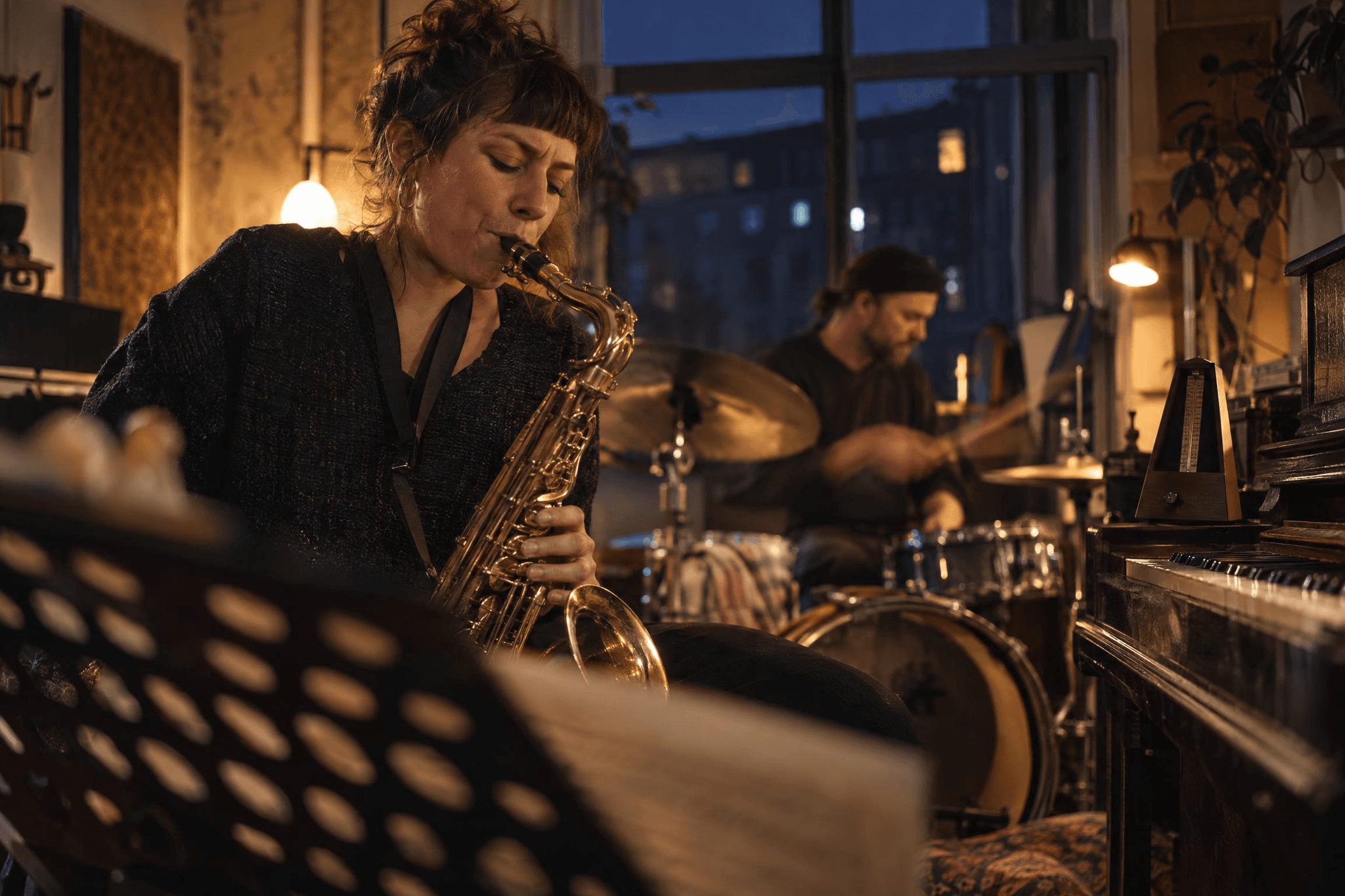 Der Jazzmusiker aus dem Artikel: ungewöhnliche Einfälle in der Probe ja — auf der Bühne entscheidet das Timing mit der Band.