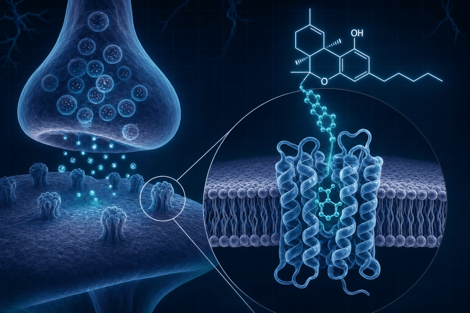 THC bindet an Rezeptoren des Endocannabinoid-Systems