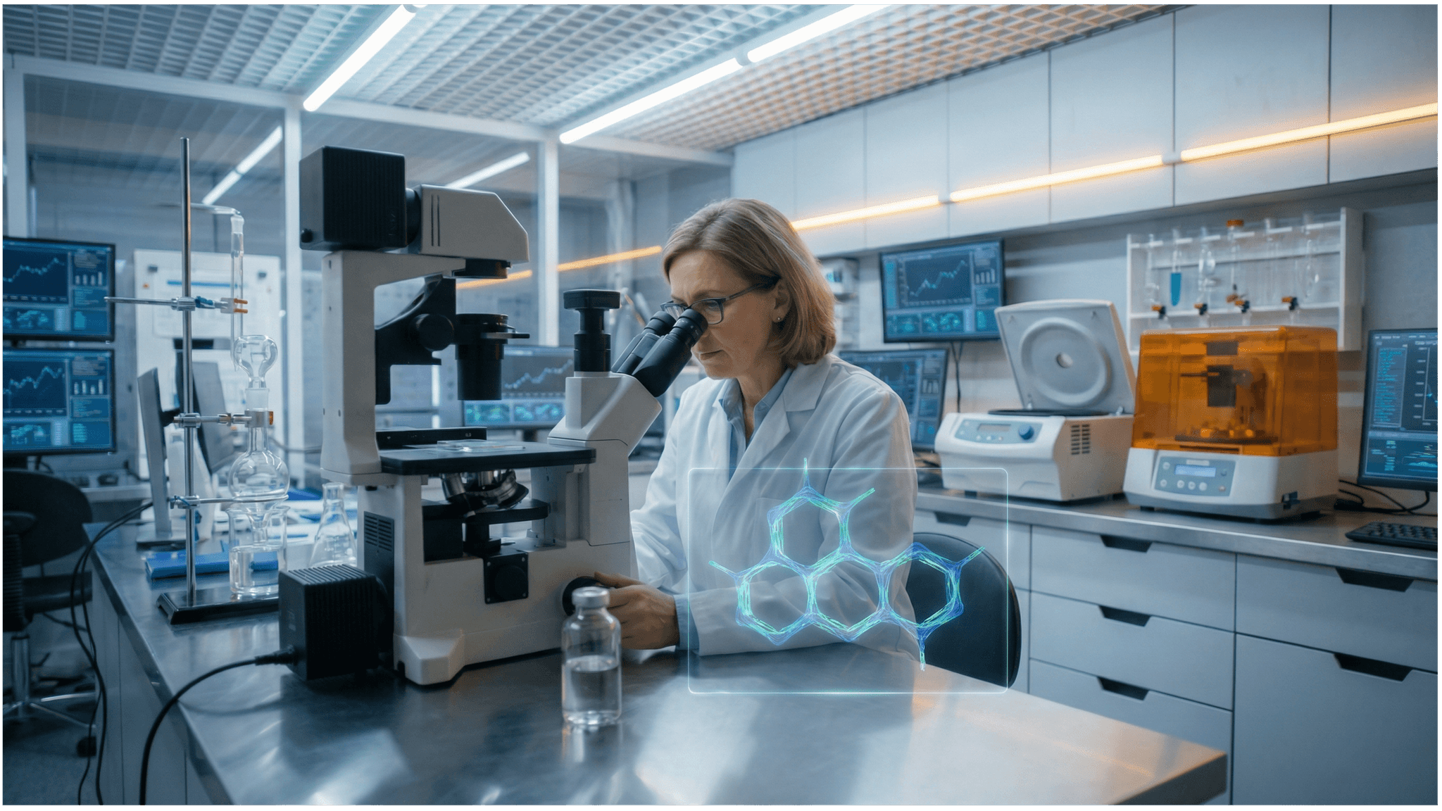 frau forscht an medizinischem cannabis