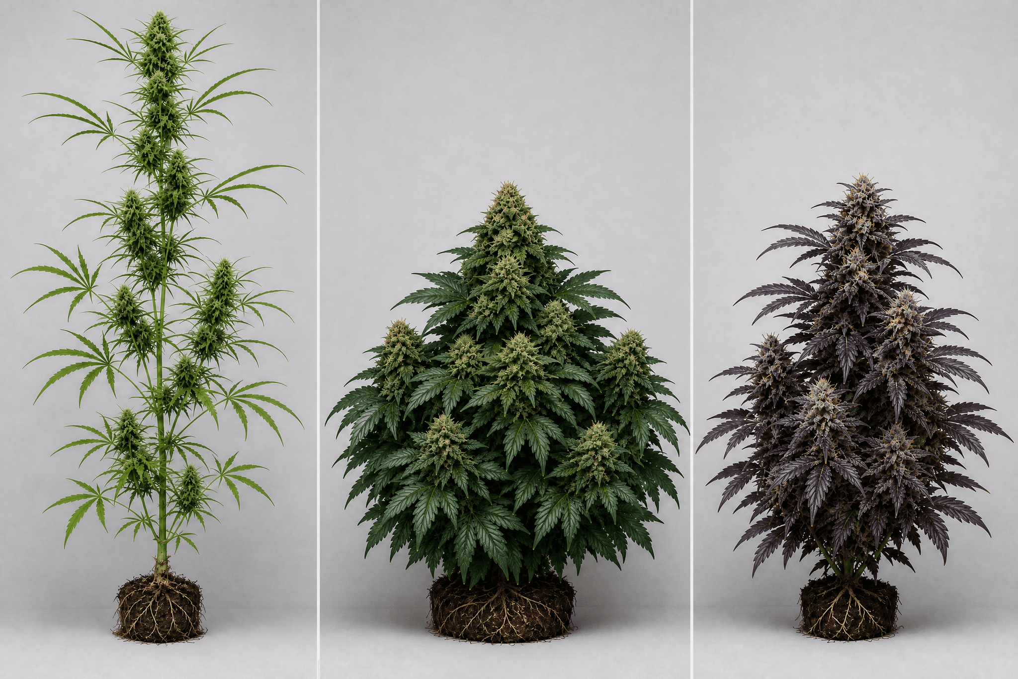 Verschiedene Cannabissorten auf Basis unterschiedliche Zuchtlinien können ganz unterschiedliche Chemoprofile aufweisen